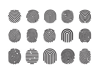 fingerprint vector icon Signature concept for password encryption. to protect information