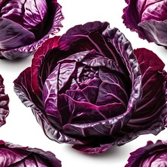 Obraz premium Vibrant Red Cabbage Close-Up