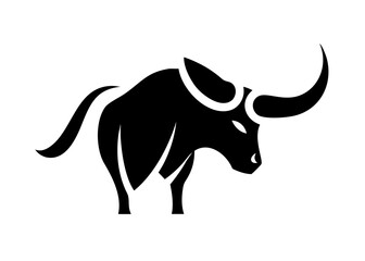 Obraz premium Silhouette of a Buffalo with 