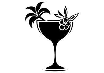 Art Nouveau cocktail Graphic Accents, vector illustration, vintage elements	
