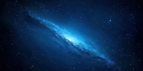 Naklejka premium Beautiful Spiral Galaxy in Deep Space with Stars and Nebulae