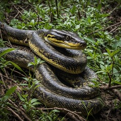 Fototapeta premium snake in the grass