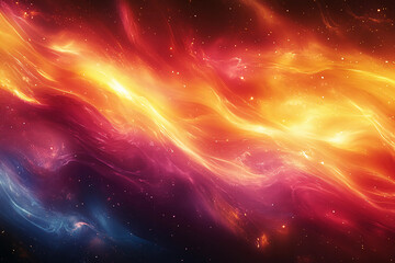 Fototapeta premium Abstract Explosion of Bright, Radiant Colors and Dark Swift Streaks Symbolizing the Clash of a Mage's Magical Energy with an Assassin's Agile Shadowy Movements