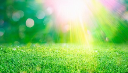 Obraz premium 芝生、ピクニックしたくなるような場所、公園、爽やかな緑の背景素材