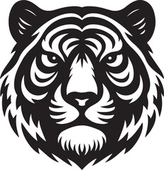 Fototapeta premium tiger head silhouette vector