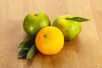 Fresh ripe sweet juicy mandarins