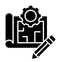 Blueprint Plan  Icon Element For Design	