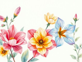 Obraz premium floral background with flowers