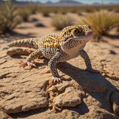 Naklejka premium lizard on stone