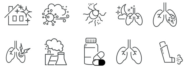Lung, tuberculosis icon. Edible lung, tuberculosis, tuberculosis line icon on a white background. vector