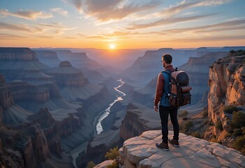 hiker in the mountains