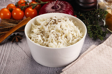 Indian cuisine jeera basmati rice