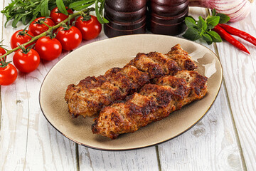 Chicken kebab minced meat and spices