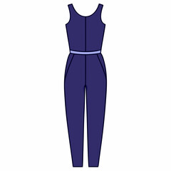 sleeveless jumpsuit with tapered legs