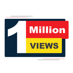 1 million views celebration background design EPS 3