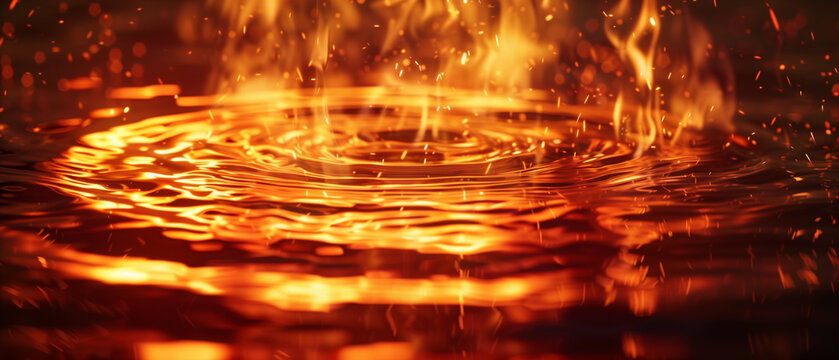 fire in the water , a blastic interaction of water and fire in the river a rare phenomenona of science
