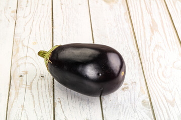 Raw ripe organic eggplant vegetable