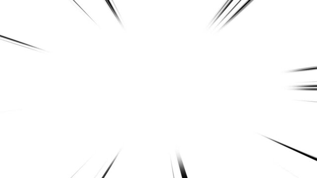 anime style comic spin line light background. Motion spin line animation. anime manga comic cartoon effect black and white animation background speed effect