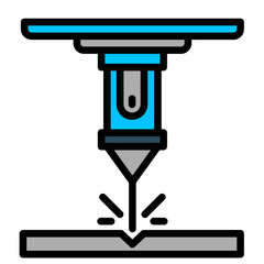 Metal Cutting Machine  Icon Element For Design	