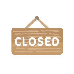 閉店　看板　イラスト