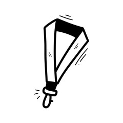 Hand Drawn Lanyard Illustration. Doodle Vector. Isolated on White Background - EPS 10 Vector