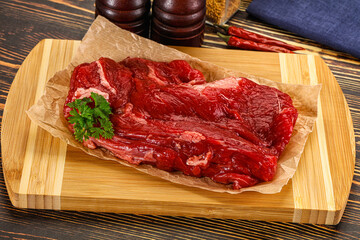 Raw beef meat piece for cooking