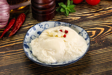 Italian soft young cheese burrata