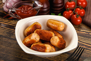 Roasted chicken mini sausages for breakfast