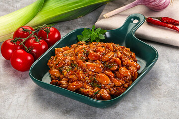 Chili con carne with beef and beans