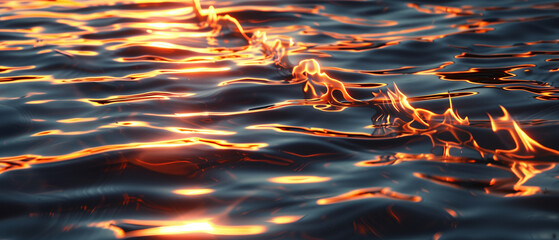 fire in the water , a blastic interaction of water and fire in the river a rare phenomenona of science