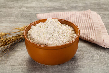 Wheat flour for cooking in the bowl