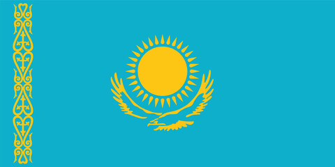 National flag of Kazakhstan vector image