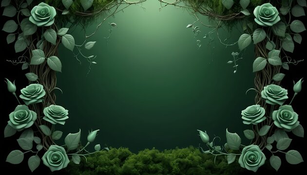 Enchanting Green Rose Archway