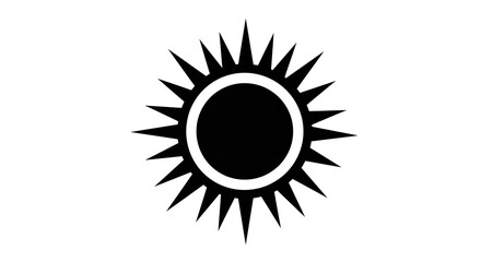 Isolated Radiating Sun Shape