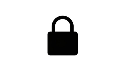 Isolated Simple Black Padlock Icon
