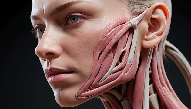 Female Facial Muscles Anatomy