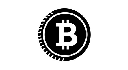 Fototapeta premium Isolated Bitcoin Cryptocurrency Coin, Digital Finance