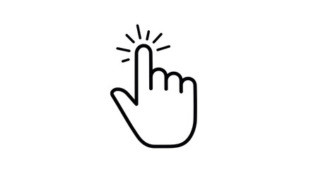 Isolated Finger Clicking or Tapping Icon
