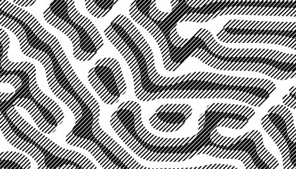 Black and white abstract geometric pattern for sporty background. Easily resized and recoloured at your discretion. Vector Format Illustration 