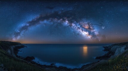 Milky Way over Coastal Cliffs