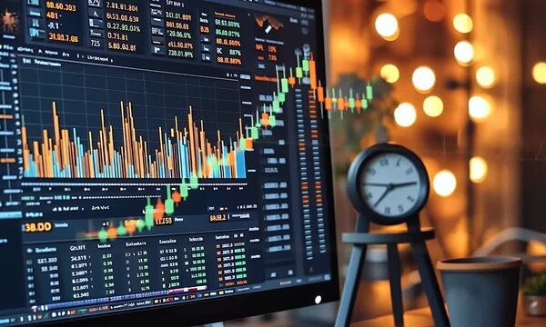 Financial data displayed on a computer screen