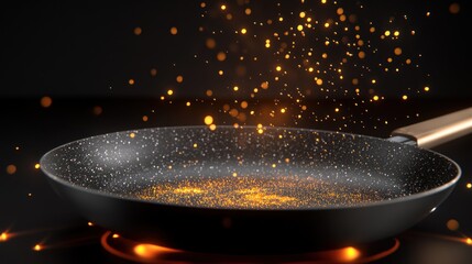 Hot Pan Sparks Cooking