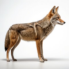 Obraz premium Profile of a Coyote on White Background