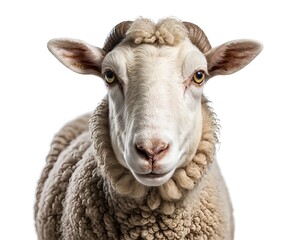 Fototapeta premium Close-up Portrait of a Male Sheep
