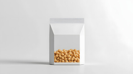 Crispy Cereal in a White Package: Food Photography