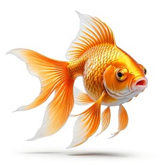Fototapeta premium Golden Fish, Elegant Koi, Aquatic Animal