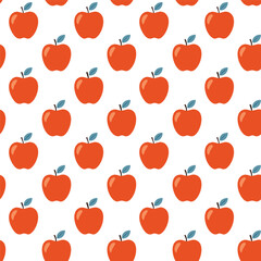 Vector apple seamless pattern design background illustration