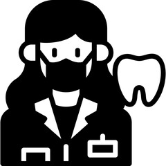 Dentist glyph icon