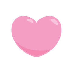 Black single pink heart icon, simple full of love flat design pictogram, infographic vector for app logo web button ui ux interface elements isolated on white background