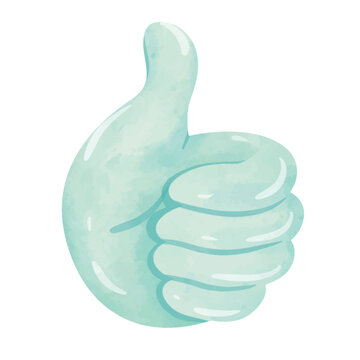 recommend clip art: Thumbs up illustration vector cartoon, thumbs up clip art, clip art thumbs up, thumbs-up thumb signal, hand drawn watercolor painting style, positivity approval satisfaction like